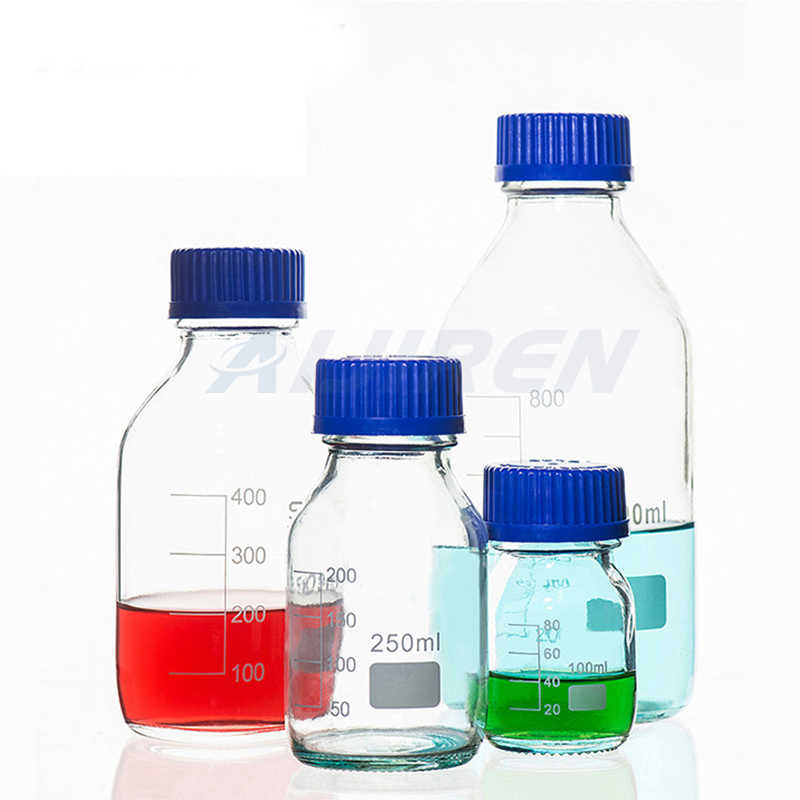 clear reagent bottle 250ml GL45 screw cap supplier China